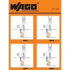 WAGO ELETTRONICA - Etichette adesive con istruzioni operative.per morsetti per montaggio su guida con CAGE CLAMP® COMPACT.Serie 870 210-420