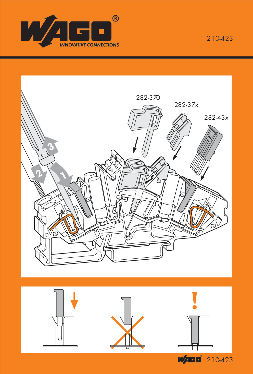 WAGO ELETTRONICA - Etichette adesive con istruzioni operative 210-423