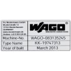 WAGO ELETTRONICA - Tipo etichette.99 x 44 mm.argento-colorato