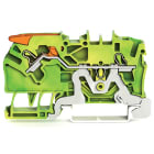 WAGO ELETTRONICA - Morsetto di terra per 2 conduttori.con leva e Push-in CAGE CLAMP®.2,5 mm².verde-giallo 2102-1207