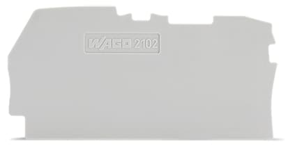WAGO ELETTRONICA - Piastra terminale e intermedia.spessore 0,8 mm.grigio