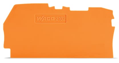 WAGO ELETTRONICA - Piastra terminale e intermedia.spessore 0,8 mm.arancione