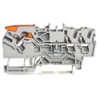WAGO ELETTRONICA - Morsetto passante per 3 conduttori.con leva e Push-in CAGE CLAMP®.2,5 mm².grigio