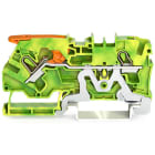 WAGO ELETTRONICA - Morsetto di terra per 2 conduttori.con leva e Push-in CAGE CLAMP®.4 mm².verde-giallo