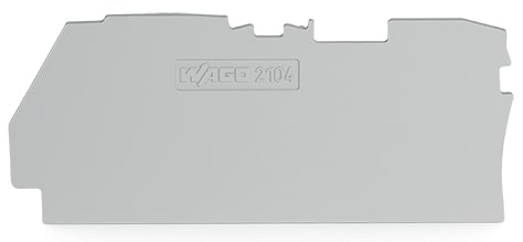 WAGO ELETTRONICA - Piastra terminale e intermedia.spessore 1 mm.grigio 2104-1291