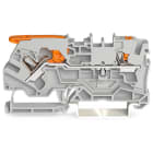 WAGO ELETTRONICA - Morsetto passante per 2 conduttori.con leva e pulsante.4 mm².grigio 2104-5201