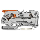 WAGO ELETTRONICA - Morsetto passante per 2 conduttori.con leva e Push-in CAGE CLAMP®.6 mm².grigio