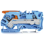 WAGO ELETTRONICA - Morsetto passante per 2 conduttori.con leva e Push-in CAGE CLAMP®.6 mm².blu