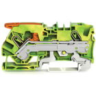 WAGO ELETTRONICA - Morsetto di terra per 2 conduttori.con leva e Push-in CAGE CLAMP®.6 mm².verde-giallo