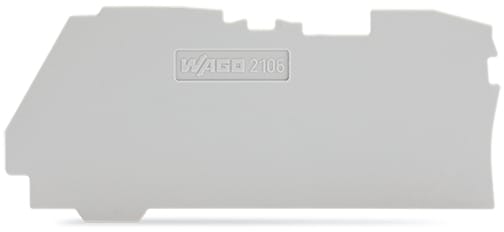 WAGO ELETTRONICA - Piastra terminale e intermedia.spessore 1 mm.grigio 2106-1291