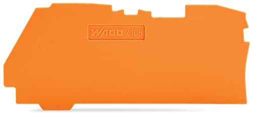 WAGO ELETTRONICA - Piastra terminale e intermedia.spessore 1 mm.arancione