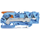 WAGO ELETTRONICA - Morsetto passante per 3 conduttori.con leva e Push-in CAGE CLAMP®.6 mm².blu