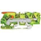 WAGO ELETTRONICA - Morsetto di terra per 3 conduttori.con leva e Push-in CAGE CLAMP®.6 mm².verde-giallo