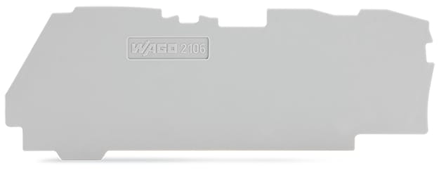 WAGO ELETTRONICA - Piastra terminale e intermedia.spessore 1 mm.per morsetti per 3 conduttori.grigio