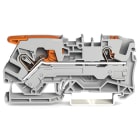 WAGO ELETTRONICA - Morsetto passante per 2 conduttori.con leva e pulsante.6 mm².grigio