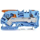 WAGO ELETTRONICA - Morsetto passante per 2 conduttori.con leva e pulsante.6 mm².blu