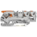 WAGO ELETTRONICA - Morsetto passante per 3 conduttori.con leva e pulsante.6 mm².grigio