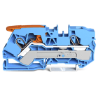 WAGO ELETTRONICA - Morsetto passante per 2 conduttori.con leva e Push-in CAGE CLAMP®.10 mm².blu