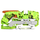 WAGO ELETTRONICA - Morsetto di terra per 2 conduttori.con leva e Push-in CAGE CLAMP®.10 mm².verde-giallo 2110-1207