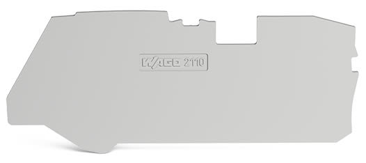 WAGO ELETTRONICA - Piastra terminale e intermedia.spessore 1 mm.grigio 2110-1291