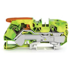 WAGO ELETTRONICA - Morsetto di terra per 2 conduttori.con leva e Push-in CAGE CLAMP®.16 mm².verde-giallo