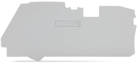 WAGO ELETTRONICA - Piastra terminale e intermedia.spessore 1 mm.grigio 2116-1291
