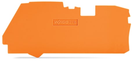 WAGO ELETTRONICA - Piastra terminale e intermedia.spessore 1 mm.arancione