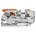 WAGO ELETTRONICA - Morsetto passante per 2 conduttori.con leva e pulsante.16 mm².grigio