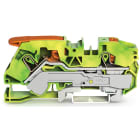 WAGO ELETTRONICA - Morsetto di terra per 2 conduttori.con leva e pulsante.16 mm².verde-giallo