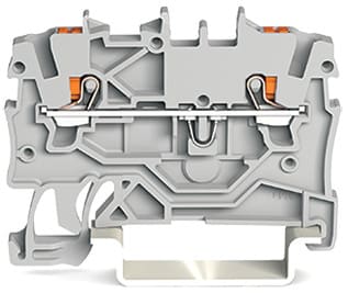 WAGO ELETTRONICA - Morsetto passante per 2 conduttori.con pulsante.1 mm².grigio