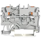 WAGO ELETTRONICA - Morsetto passante per 2 conduttori.con pulsante.1 mm².grigio