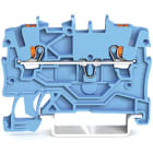 WAGO ELETTRONICA - Morsetto passante per 2 conduttori.con pulsante.1 mm².blu