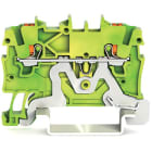 WAGO ELETTRONICA - Morsetto di terra per 2 conduttori.con pulsante.1 mm².verde-giallo