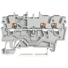 WAGO ELETTRONICA - Morsetto passante per 3 conduttori.con pulsante.1 mm².grigio