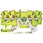 WAGO ELETTRONICA - Morsetto di terra per 4 conduttori.con pulsante.1 mm².verde-giallo