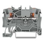 WAGO ELETTRONICA - Morsetto passante per 2 conduttori.con pulsante.1,5 mm².grigio