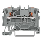 WAGO ELETTRONICA - Morsetto passante per 2 conduttori.con pulsante.1,5 mm².grigio