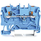 WAGO ELETTRONICA - Morsetto passante per 2 conduttori.con pulsante.1,5 mm².blu