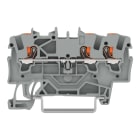 WAGO ELETTRONICA - Morsetto passante per 3 conduttori.con pulsante.1,5 mm².grigio