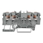 WAGO ELETTRONICA - Morsetto passante per 4 conduttori.con pulsante.1,5 mm².grigio