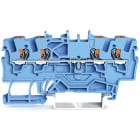 WAGO ELETTRONICA - Morsetto passante per 4 conduttori.con pulsante.1,5 mm².blu