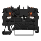 WAGO ELETTRONICA - Morsetto passante per 2 conduttori.con pulsante.2,5 mm².nero 2202-1205