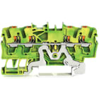 WAGO ELETTRONICA - Morsetto di terra per 4 conduttori.con pulsante.2,5 mm².verde-giallo