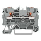WAGO ELETTRONICA - Morsetto passante per 2 conduttori.con pulsante.4 mm².grigio