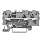WAGO ELETTRONICA - Morsetto passante per 3 conduttori.con pulsante.4 mm².grigio