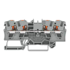 WAGO ELETTRONICA - Morsetto passante per 4 conduttori.con pulsante.4 mm².grigio
