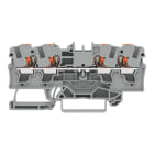 WAGO ELETTRONICA - Morsetto passante per 4 conduttori.con pulsante.4 mm².grigio