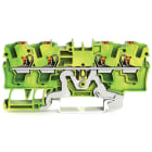 WAGO ELETTRONICA - Morsetto di terra per 4 conduttori.con pulsante.4 mm².verde-giallo