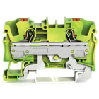 WAGO ELETTRONICA - Morsetto di terra per 2 conduttori.con pulsante.6 mm².verde-giallo