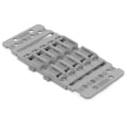 WAGO ELETTRONICA - Supporto di montaggio con piastra antistrappo.5 poli.per connettore di giunzione in linea con leva.grigio